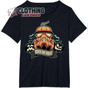 Scary Star Wars Halloween Stormtrooper Jack o' Lantern Pumpkin T Shirt1