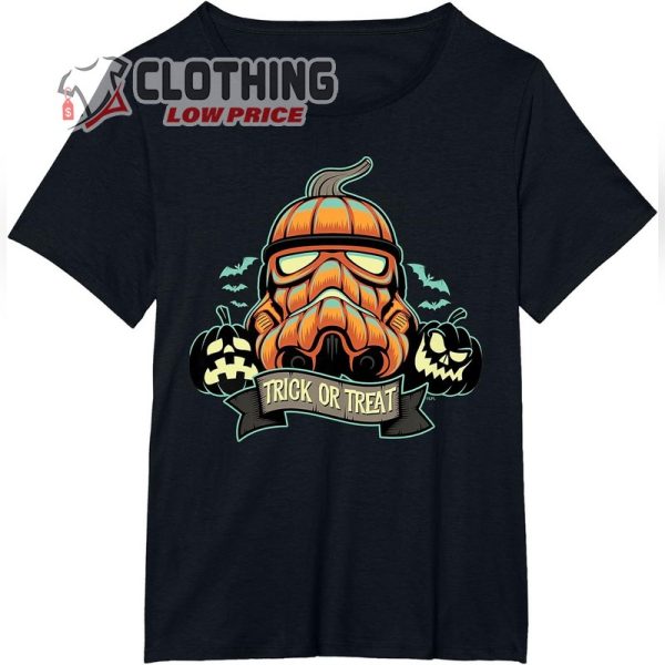 Scary Star Wars Halloween Stormtrooper Jack-o’-Lantern Pumpkin T-Shirt
