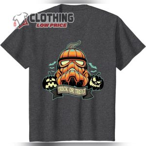 Scary Star Wars Halloween Stormtrooper Jack o' Lantern Pumpkin T Shirt2