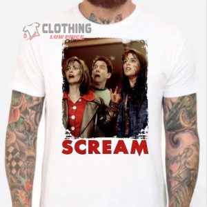 Scream Gale, Randy And Sidney White T-Shirt, Sidney Prescott Halloween Vibe Unisex Tees For Men & Women