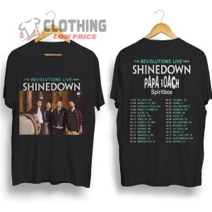 Shinedown Band Tour 2023 T-shirt, The Revolutions Live Tour Shirt, Shinedown Tour Dates 2023 T- Shirt, Shinedown Las Vegas 2023 Merch