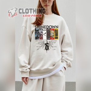 Shinedown Setlist 2023 Sweatshirt, Shinedown Band Signatures Music Shirt, The Revolutions Live Tour 2023 T- Shirt, Shinedown Las Vegas 2023 Merch