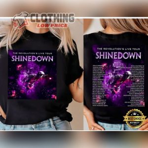 Shinedown Setlist 2023 T- Shirt, Shinedown The Revolutions Live Tour 2022 T- Shirt, Shinedown Las Vegas 2023 Merch
