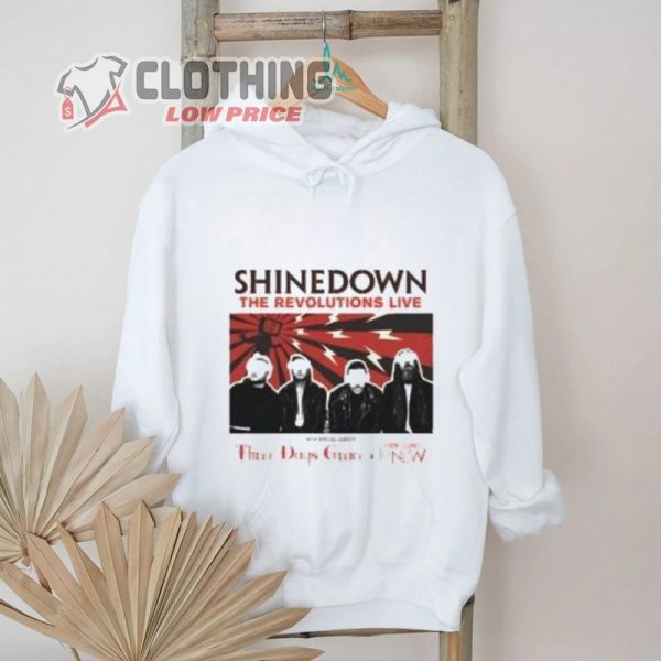 Shinedown The Revlutions Live Tour With Special Guests Shirt, Shinedown World Tour Dates 2023 T- Shirt, Shinedown Setlist 2023 Merch