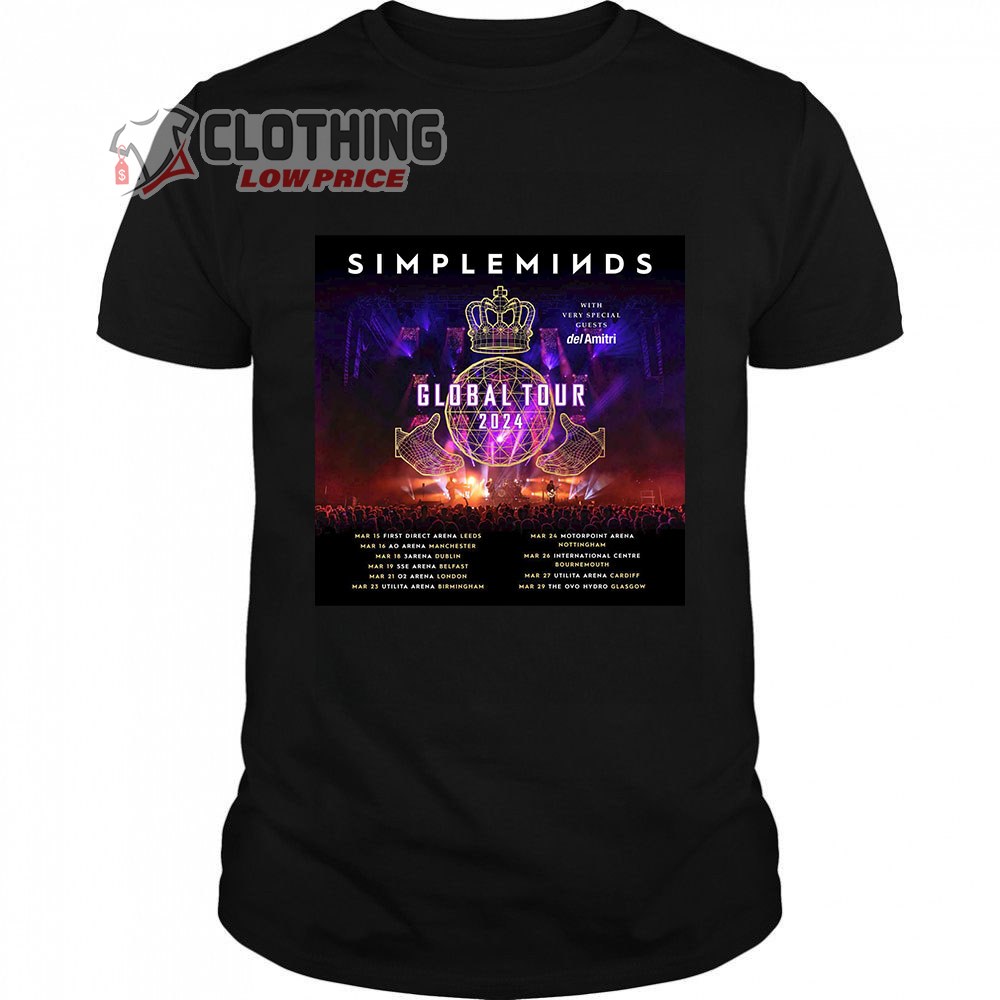 Simple Minds Global Tour 2024 Merch Simple Minds Europe 2024 Shirt Simple Minds Tour 2024 Tickets T Shirt 