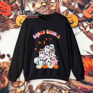 Halloween Sweatshirt Cute Ghosts, Halloween Ghost Shirt, Squad Ghouls Halloween, Happy Halloween, Funny Halloween Shirt