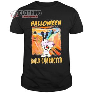 Snoopy And Charlie Brown Halloween Build Character 2023 Merch, Snoopy And Charlie Brown Happy Halloween Shirt, Days To Halloween 2023 T-Shirt