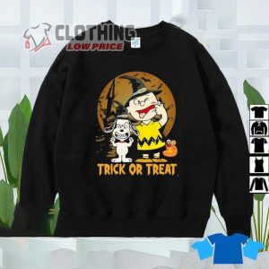 Snoopy And Charlie Brown Trick Or Treat Halloween 2023 Sweateshirt, Night Moon Welcome Great Pumpkin Snoopy Halloween Hoodie, Halloween 2023 Trends Merch