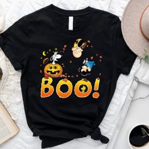 Snoopy Boo Halloween Shirt, Snoopy Peanuts and Friends Dancing Boo Halloween Tee