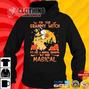 Snoopy Halloween 2023 T Shirt Official Snoopy Halloween Im The Grammy Witch Its Like A Normal Grandma But More Magical Hoodie Best Snoopy Halloween Ideas Merch 1