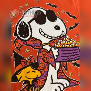 Snoopy Halloween Joe Trick Or Treat Merch Snoopy And Woodstock Witch Cosplay Halloween Shirt Snoopy Sun Glasses Bats Halloween