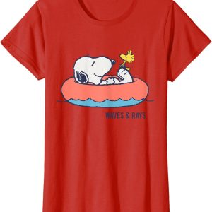 Snoopy Peanuts Woodstock Waves and Rays T-Shirt