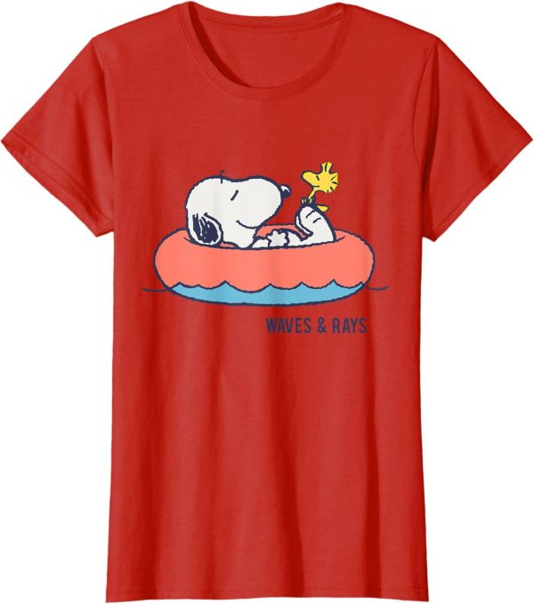 Snoopy Peanuts Woodstock Waves and Rays T-Shirt