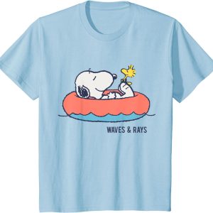 Snoopy Peanuts Woodstock Waves and Rays T-Shirt