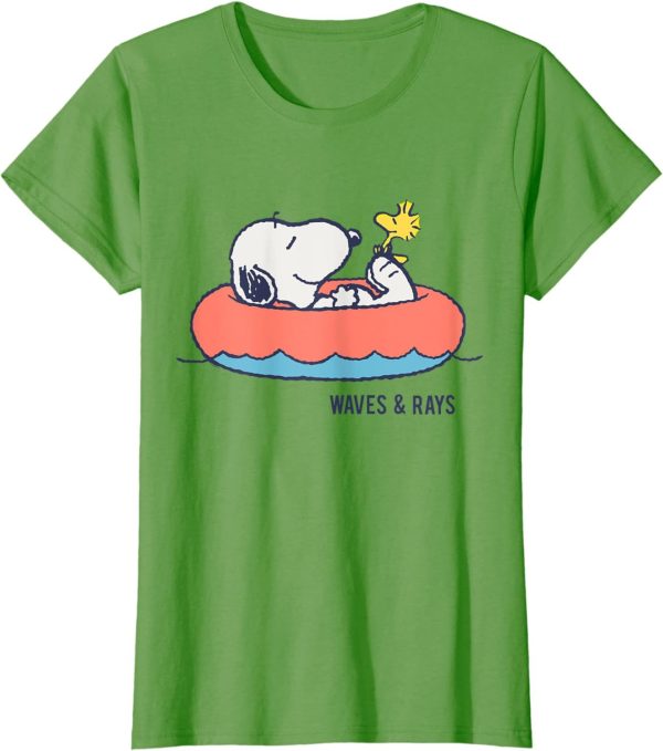 Snoopy Peanuts Woodstock Waves and Rays T-Shirt