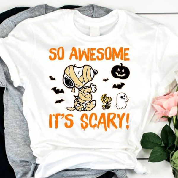 So Awesome It’S Scary Snoopy Halloween T-Shirt