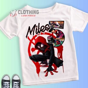 Spiderman Birthday Halloween T Shirt Miles Morales Theme Party Shirt Gift Birthday Halloween Shirt