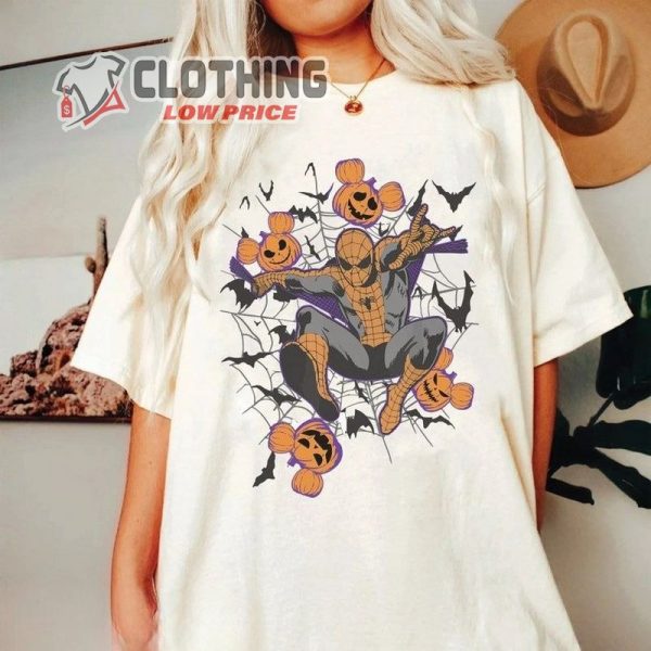 Spiderman Scary Pumpkin Batman Halloween Shirt Halloween Marvel Colors Shirt1