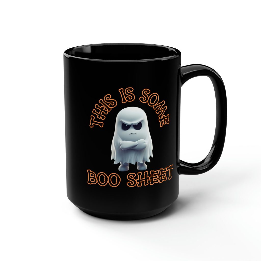 Spooky Halloween Black Coffee Mug etsy