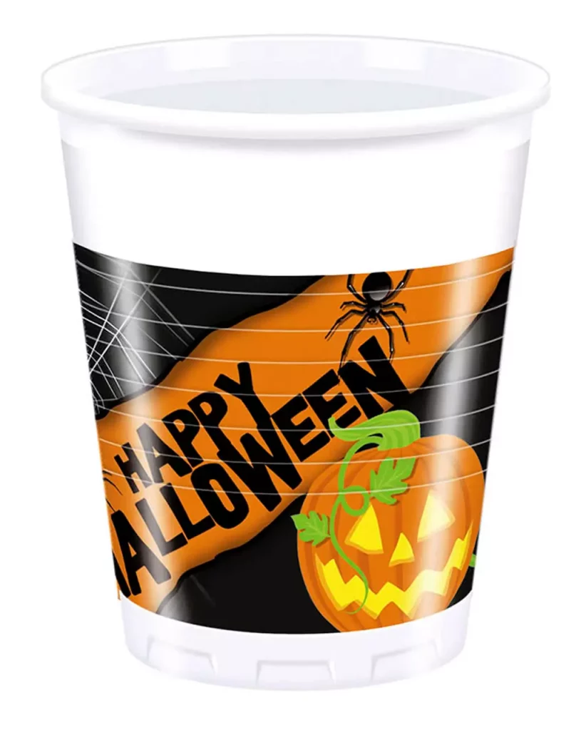 Spooky Halloween plastic cup horror shop