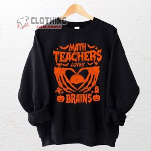 Spooky Math Teachers Halloween Sweatshirt, Math Teachers Love Brains Sweatshirt, Math Teacher Halloween Shirt, Funny Math Spooky Teacher Shirt