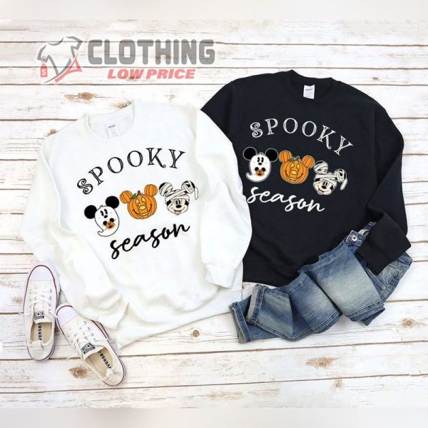 Spooky Season Mickey Head Halloween Sweatshirt, Scary Mickey Pumpkin Spooky Halloween Sweater