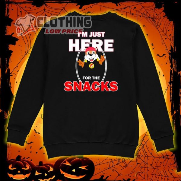 Squirrel Buc Ees Im Just Here For The Snacks Trending T Shirt Buc Ees Halloween 2023 Shirt Buc Ees Halloween Merchandise Merch