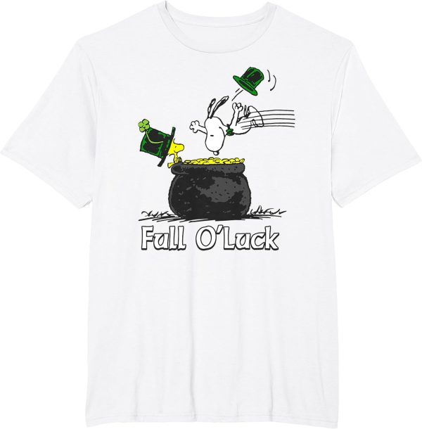 St. Patrick Snoopy and Woodstock Peanuts Full O’Luck T-Shirt