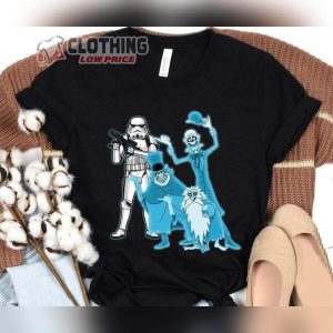 Star Wars Stormtrooper And Hitchhiking Ghost  Halloween Shirt, Disney Star Wars Halloween Shirt, Hitchhiking Ghosts Shirt, Foolish Mortal Shirt