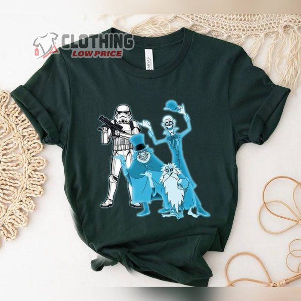 Star Wars Stormtrooper And Hitchhiking Ghost  Halloween Shirt, Disney Star Wars Halloween Shirt, Hitchhiking Ghosts Shirt, Foolish Mortal Shirt