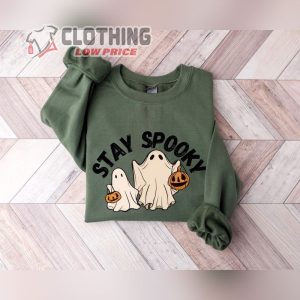 Stay Spooky Cute Ghost Pumpkin Spooky Halloween Sweatshirt1