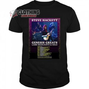 Steve Hackett Tour 2024 Merch, Steve Hackett Genesis Greats, Lamb Highlights & Solo Tour Shirt, Steve Hackett UK Tour 2024 T-Shirt