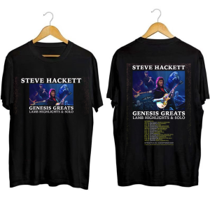 Steve Hackett Tour Dates Merch, Steve Hackett Tour 2024 Shirt, Steve Hackett Genesis Greats, Lamb Highlights & Solo Tour Tee, Steve Hackett Setlist T-Shirt