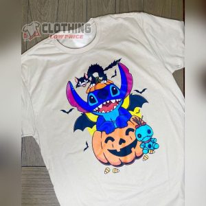 Stitch Pumkin Bat And Cat Costume Halloween Shirt, Disney Stitch Halloween Costume Sweatshirt, Stitch Gift For Halloween Shirt