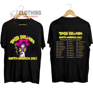 Tash Sultana North American Tour 2023 Merch, Tash Sultana Tour 2023 Setlist Shirt, Tash Sultana Tour Dates 2023 With Chiiild, Go-jo, Bailen T-Shirt
