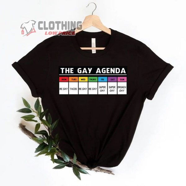 The Gay Agenda Rainbow Shirt, Lgbt Support Shirt, Gay Shirt, Bisexual Shirt, Lesbian Shirt, Lgbt Pride Rainbow Shirt