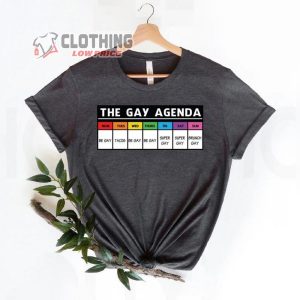 The Gay Agenda Rainbow Shirt Lgbt Support Shirt Gay Shirt Bisexual Shirt Lesbian Shirt Lgbt Pride Rainbow Shirt2
