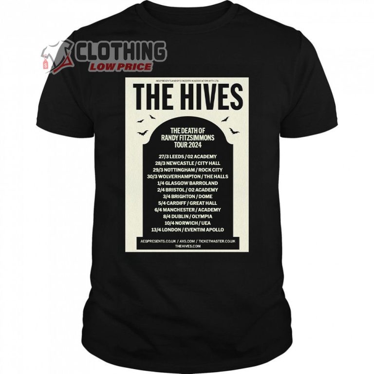 The Hives 2024 UK And Ireland Tour Merch, The Hives The Death Of Randy