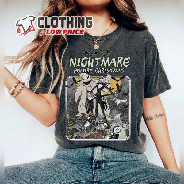 The Nightmare Before Christmas Shirt, Scary Jack And Sally Oogie Boogie Halloween Shirts