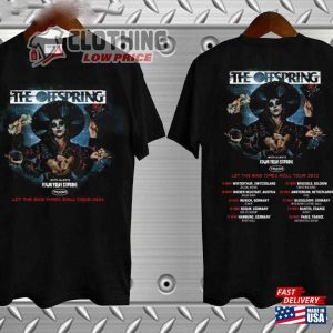 The Offspring Tour 2023 T-shirt, The Offspring Let Bad Times Roll Europe Shirt, The Offspring Tour 2023 Setlist Merch
