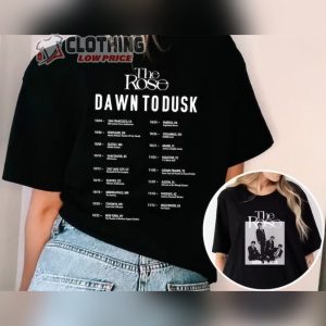 The Rose 2023 ‘Dawn To Dusk’ Us And Canada Tour Unisex Shirt, The Rose Kpop Shirt, The Rose Kpop Indie Rock, Dual Rock Album Tee Merch