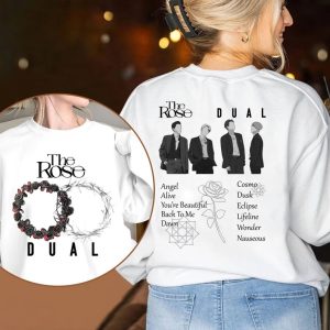The Rose Dual Merch, The Rose Dawn To Dusk Tour 2023 Shirt, The Rose Dual Rock Album Tracklist T-Shirt