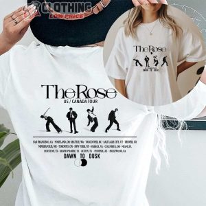 The Rose US Canada Tour 2023 Merch, The Rose Dawn To Dusk Shirt, The Rose Band Members T-Shirt