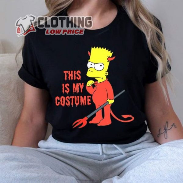 The Simpsons Bart Devil Suit Treehouse Of Horrors Halloween T-Shirt, The Simpsons Shirt, This Is My Costume Bart Simpson Shirt