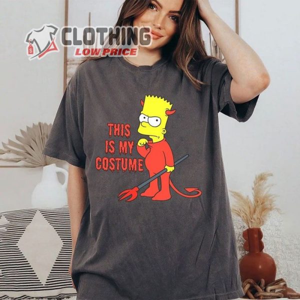 The Simpsons Bart Devil Suit Treehouse Of Horrors Halloween T-Shirt, The Simpsons Shirt, This Is My Costume Bart Simpson Shirt