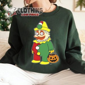 The Simpsons Treehouse Of Horror Halloween Clown Ralph  T-Shirt, Simpsons Halloween Family Vacation Funny Scar Cartoon Halloween Shirt