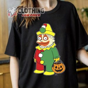 The Simpsons Treehouse Of Horror Halloween Clown Ralph T Shirt Simpsons Halloween Family Vacation Funny Scar Cartoon Halloween Shirt2