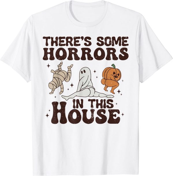 There’s Some Horrors In This House T-Shirt, Cute Ghost Mumy Pumpkin Snoopy Halloween Shirt