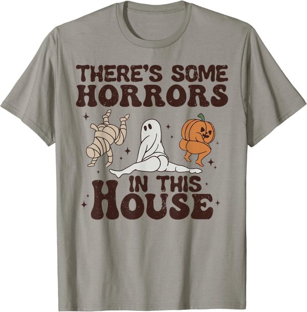 There’s Some Horrors In This House T-Shirt, Cute Ghost Mumy Pumpkin Snoopy Halloween Shirt