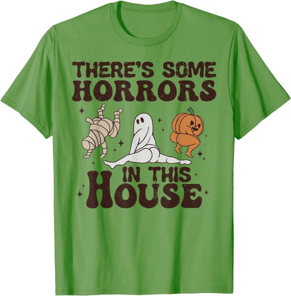 There’s Some Horrors In This House T-Shirt, Cute Ghost Mumy Pumpkin Snoopy Halloween Shirt